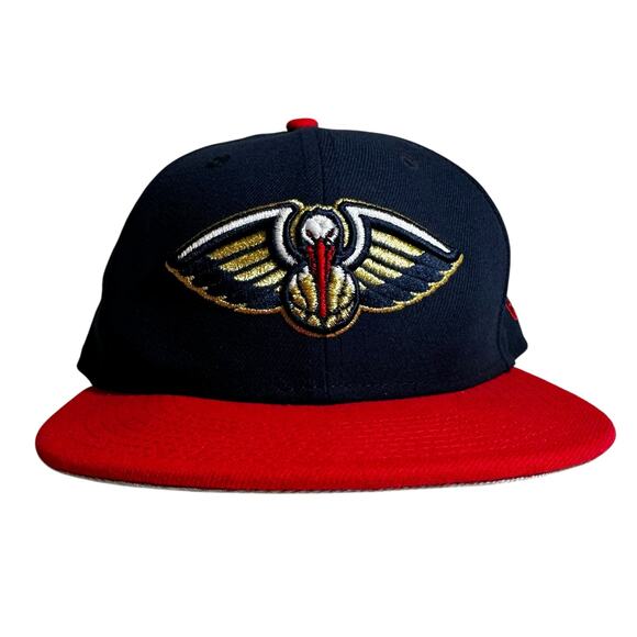 New Orleans Pelicans New Era Youth 9Fifty Snapback Two Tone Red Blue Adjustable - Picture 7 of 7